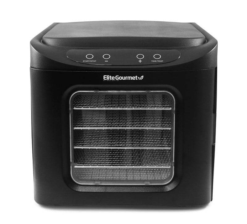 ELITE GOURMET EFD-313B PROGRAMMABLE FOOD DEHYDRATOR - BLACK - Scratch & Dent