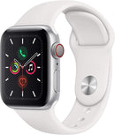 Apple Watch 5 GPS Cellular 40mm Aluminum Case with White Sport Band Like New