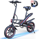 KISTP C3 FOLDING ELECTRIC BIKE 450W 18.6 MPH 3 MODES, 36V 10AH - BLACK/RED Like New