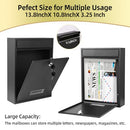 DIGGOO MAILBOXES FOR OUTSIDE WALL MOUNT LOCKING MAILBOX - BLACK KEY LOCK - Like New