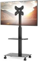 FITUEYES Rolling TV Stand for 19 to 43 Inch LCD LED Flat/Curved Panel Screen TVs - Like New