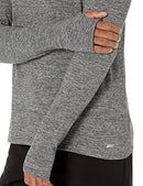 AMAZON ESSENTIALS MEN'S LONG SLEEVE HOODED T-SHIRT - SIZE:L - GRAY SPACE DYE - Brand New