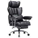 EFOMAO DESK OFFICE CHAIR 400LBS, BIG TALL OFFICE CHAIR, PU LEATHER - BLACK - Like New