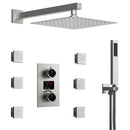 EVERSTEIN WALL MOUNTED SHOWER FAUCET LCD RAIN SHOWER SYSTEM - BRUSHED NICKEL - Like New