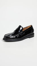 C38552 COLE HAAN MENS PINCH PREP PENNY LFR BLACK BRUSHOFF SIZE 10 - Like New