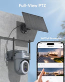 AUBOR SECURITY CAMERAS WIRELESS 3K UHD SOLAR WI-FI HOME SURVEILLANCE - GRAY - Like New