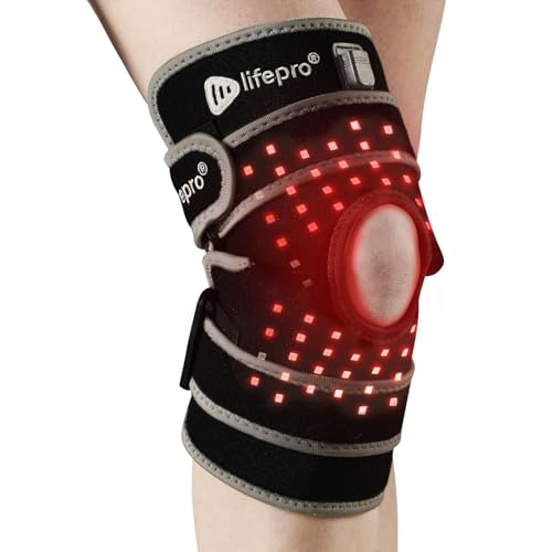LifePro Red Light Therapy Knee Brace Portable Infrared Device Pain Relief - Gray - Like New