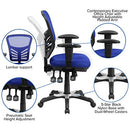 Flash Furniture Nicholas Mid-Back Swivel Office and Gaming Chair, Ergonomic Mesh - Like New