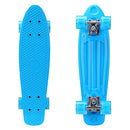 YF YOUFU 22" Skateboard Kids Boys Girls Plastic Deck Cruiser Mini - Blue/LED - Brand New
