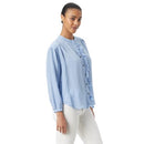 30227801 SAM EDELMAN WOMEN'S TARRA RUFFLE BUTTON FRONT FOREVER BLUE XL - Like New