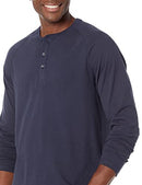 AMAZON ESSENTIALS HENLEY SLEEVE SHIRT REGULAR MENS HENLEY NAVY M - Brand New