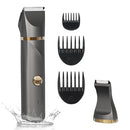 AREYZIN ELECTRIC BODY HAIR TRIMMER USB RECHARGEABLE REPLACEABLE SNAP-IN - Gray - Like New