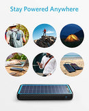 ANKER POWERCORE SOLAR 10000 15W POWER BANK 10,000 MAH DUAL PORTS A1640 - BLACK - Like New