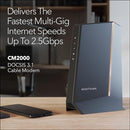 NETGEAR Nighthawk Multi-Gig Cable Modem CM2000 Compatible with All Cable - Black - Like New