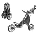 CADDYTEK GOLF CADDYLITE EZ FOLD V8 3-WHEEL PUSH CART - BLACK - Like New
