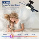 Laliled Ceiling Fan Light Small Ceiling Fan 6 Speeds 3 Modes SD24475 - Black - Like New