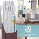 Adir Corp. Blueprint Storage Bin Organizer Cardboard Blueprint Holder - Mahogany - Like New