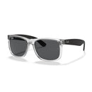 RAY BAN RAY-BAN RB4165 JUSTIN CLASSIC SQUARE MEN WOMEN RUBBER TRANSPARENT GRAY - Like New