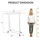 FISHAT HEAVY DUTY DOUBLE ROD CLOTHES RACK - WHITE - Like New