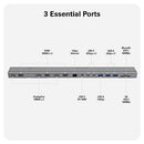 HYPERDRIVE 4K MULTI-DISPLAY DOCKING STATION FOR 13 16” MACBOOKS - SPACE GRAY - Like New