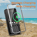 ALPHA DIGITAL OUTDOOR SOLAR PORTABLE POWER BANK WITH WIRELESS - BLACK - Like New