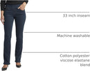 JAG JEANS WOMEN'S PALEY MID RISE BOOTCUT PULL-ON JEANS - SIZE: 16X33 - MIDNIGHT - Brand New