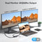 HODO DOCKING STATION TO DUAL HDMI MONITORS ADAPTER USB C TO DUAL HDMI - SILVER - Like New