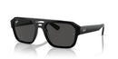 RAY-BAN UNISEX CORRIGAN SQUARE SUNGLASSES - BLACK/DARK GRAY - Like New
