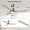 AHAWILL 42" Ceiling Fan Light Outdoor Ceiling Fans Lights Remote Reversible - Brand New