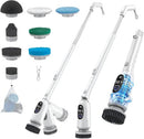 YEMIGTECH ELECTRIC ROTARY FLOOR SCRUBBER, BATHROOM CLEANING BRUSH - WHITE - Like New