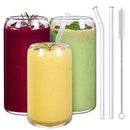 Azetakilya Drinking Glasses Set of 8 Include 4 16oz, 4 20oz Can Shaped - Brand New