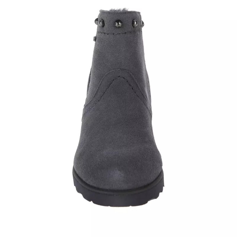 2508W BEARPAW WOMEN'S CAROLINE SUEDE BOOT - NEVERWET - SIZE 8  - CHARCOAL GRAY Like New