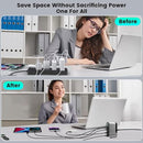 DENGWENQIANG USB C Fast Charging Station Hub 285W-8 Port Desktop 559 - Silver - Like New