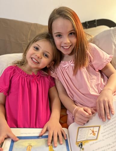 Arshiner Girls Nightgowns Sleepwear Victorian Pajama Dress Rose Red Size 7-8 - Brand New