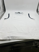 PACIFIC POLO CLUB SLEEVELESS SHIRT WITH BLUE TRIM - SIZE: MEN XL - WHITE - Brand New