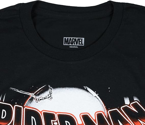 MAD ENGINE MARVEL SPIDER-MAN T-SHIRT MEN'S DARK MODE SLEEVE TEE - MEN XL - BLACK - Like New