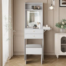 ARTETHYS Small Vanity Desk Set with 3 Adjustable Lighted Mirror and Storage - Like New
