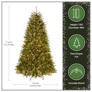 NATIONAL TREE COMPANY PRE-LIT ARTIFICIAL FULL CHRISTMAS TREE 7.5 FT GREEN - Brand New