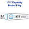 AVERY ECONOMY VIEW 3 RING BINDER, 275-Sheet Capacity , 1 Binder (05726) - WHITE - Like New