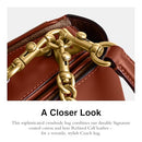 COACH POLISHED PEBBLED LEATHER CASSIE CROSSBODY 19 - TAN CARAMEL - Brand New