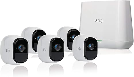 Arlo Pro 2 Wireless Home Security Camera 5 Camera VMS4530P-100NAR - White Like New