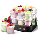 NUTRICHEF 17 CUP YOGURT MAKER INCLUDES 17 - 5 OZ CUPS REUSABLE LIDS NCKN128G17 - Like New