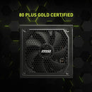 MSI MAG A1000GL PCIE5 Fully Modular Gaming 1000W Power Supply 80+ Gold - BLACK - Brand New