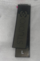 STUDIO 33 WOMEN'S SOLID SLEEVELESS RACERBACK TANK TOP - SIZE: WOMEN L - WHITE - Like New