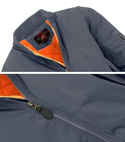 Spire by Galaxy Men's Flight Jacket - Charcoal - 2XL - Like New