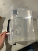 CETOMO 6LX6 PACK STORAGE BOXES, STORAGE BOX WITH LIDS AND HANDLE,CLEAR, 6L-6PACK - Like New