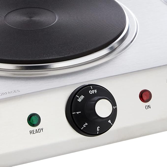Cuisinart Cast-Iron Double Burner CB-60P1 - Silver - Like New
