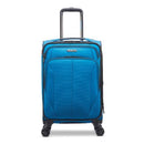 AMERICAN TOURISTER PHENOM SOFTSIDE CARRY ON SPINNER SUITCASE SOLID LUGGAGE, BLUE - Like New