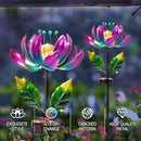 AIINY SOLAR PURPLE METAL FLOWER WIND SPINNERS FCD002 - PURPLE - Like New