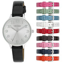 VERNIER WOMEN'S WATCH WITH 10 INTERCHANGEABLE VEGAN STRAPS - GOLD - Like New